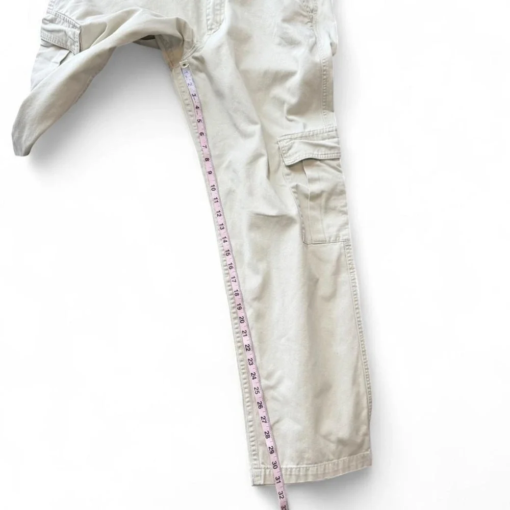 Vintage Y2K Levi's Silvertab Off White Relaxed‎ Cargo Pants, Men's Size 32 x 34